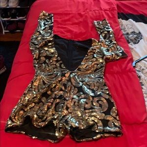 Sequin short romper